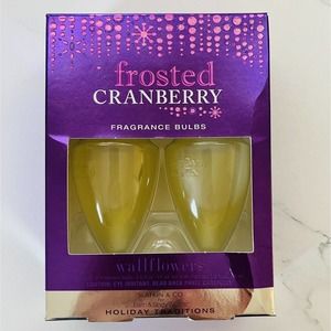 Bath & Body Works Frosted Cranberry Wallflowers Refill Bulbs 2 Pack NEW